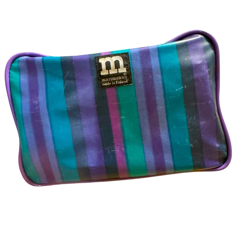 Vintage large capacity Marimekko toiletry bag. GUC